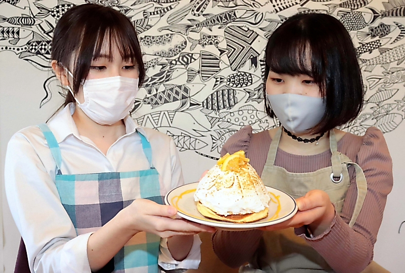 瀬戸内レモンのパンケーキ パティシエ目指す短大生と共同開発 岡谷の カフェ ヒルバレー 信濃毎日新聞デジタル 信州 長野県のニュースサイト