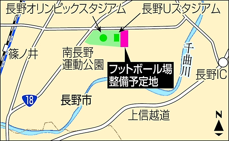 ｕスタ東側に新フットボール場 長野市方針 国体 成年女子サッカー開催へ必要 信濃毎日新聞デジタル 信州 長野県のニュースサイト
