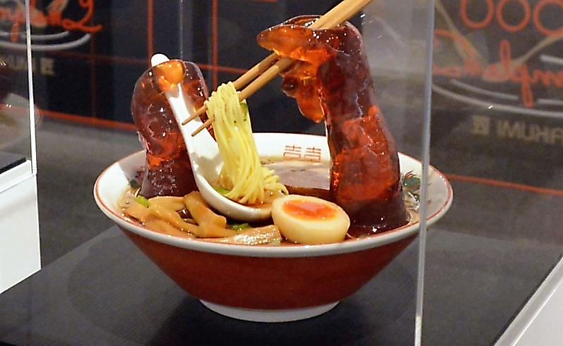 ユニーク食品サンプル 匠の遊び心 池田町の北アルプス展望美術館