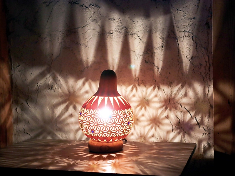 小川長楽 瓢箪 本物 珍品 寸法：H約22.2cm×W約17.5cm 小川長楽 瓢箪