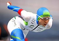 現役ラストレースとなった女子５００メートルで優勝し、競技生活に終止符を打った小平奈緒（小西由紀撮影）