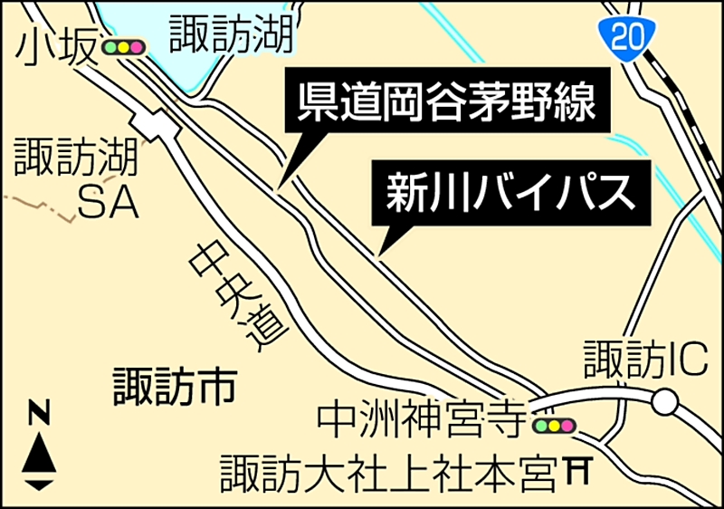西街道」があすから大型車の通行規制 諏訪市など｜信濃毎日新聞