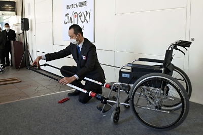 車椅子けん引装置、名鉄百貨店に生産委任 箕輪町のJINRIKI 4月に新機種