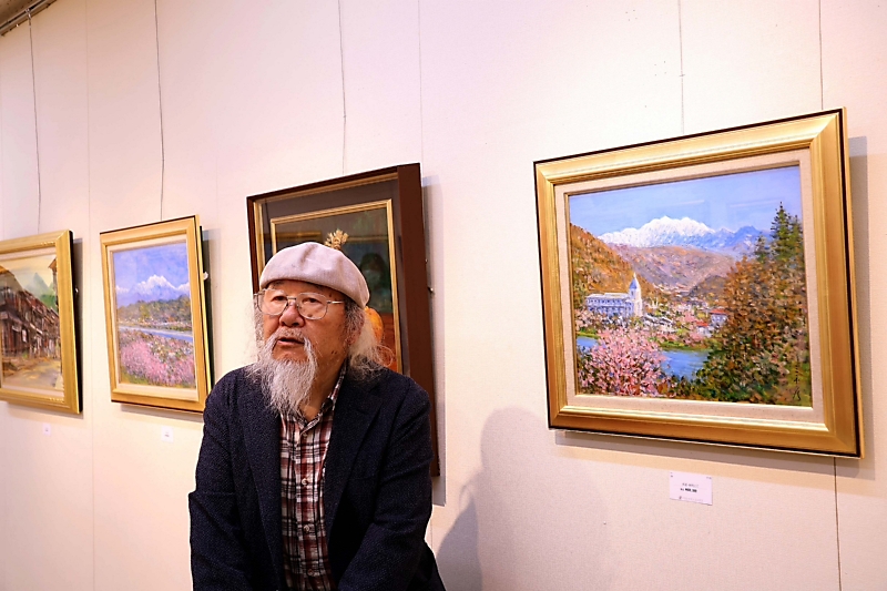 91歳の画家、4年越しに故郷で個展 伊那市高遠町 30年間の伊那谷に