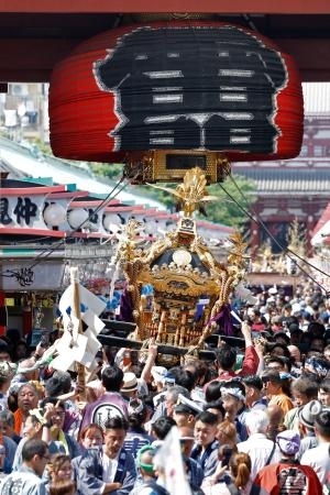 下町包むみこしの熱気、浅草 中日を迎えた三社祭｜信濃毎日新聞