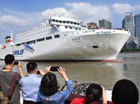 日中フェリーに新造船「鑑真号」 当面は貨物、旅客運航は9月再開