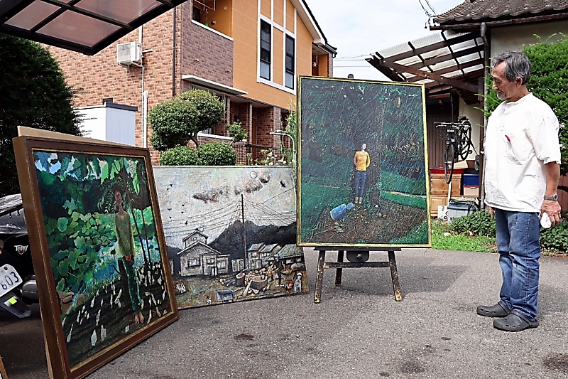 学ぶ気持ち」で描いた80点、安曇野市内で作品展 松本市の75歳男性