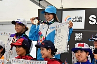 佐賀県から国スポに出場し、カヌー・スラロームで２冠を達成した矢沢亜季（中央上）