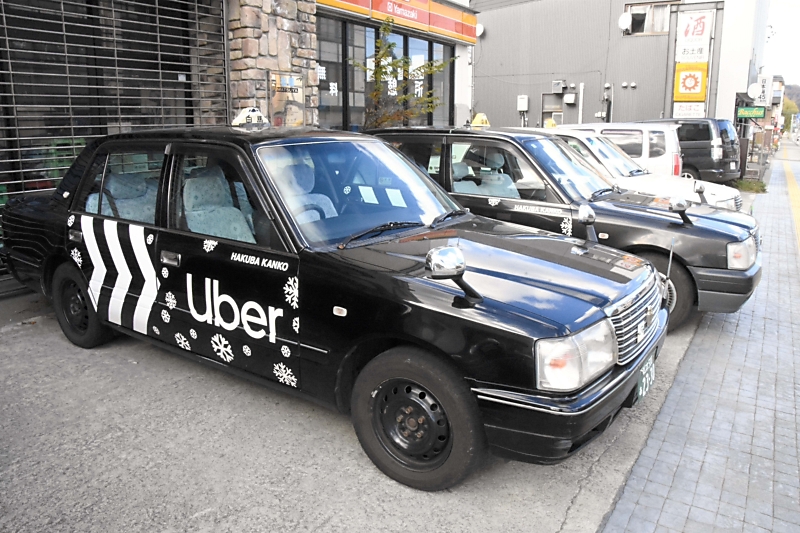 独自】白馬村の3社､「ウーバータクシー」導入へ 冬の需要増に対応