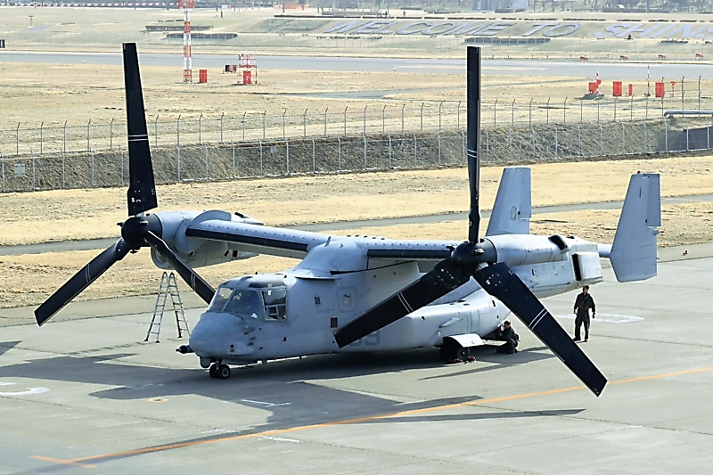 松本空港に米軍オスプレイ1機が緊急着陸 職員に「米軍所属」と答える