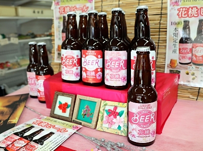 阿智村のハナモモを使ったクラフトビール ほのかに桃を感じる甘い香り