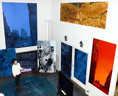 おしどり、十二町仁三先生作、院展作家 上田市出身の版画家・森仁志さん追悼展、ゆかりの坂城町で開催 5月3