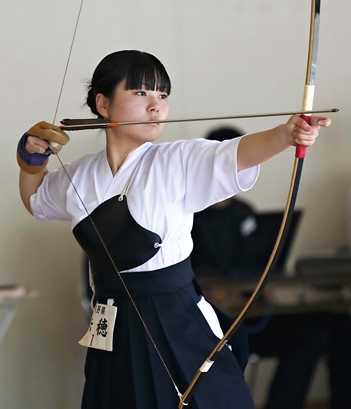長野県高校総体 弓道女子個人 赤穂2年の唐沢、納得のV 「練習通り