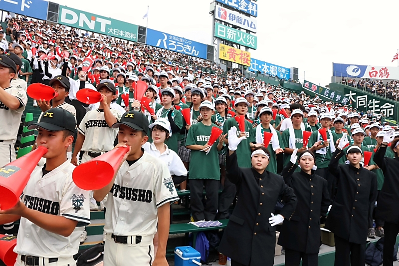 2025甲子園出場長野県松商学園高等学校応援記念グッズ 松商学園、三塁側アルプススタンドに1500人の大応援団 「胸張って帰っ
