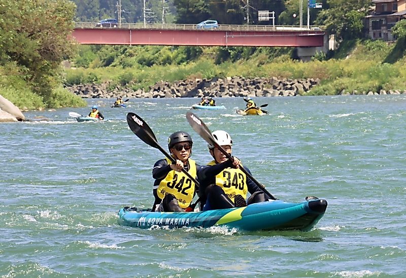 波打つ天竜川、カヌーやSUPで競う 高森町から飯田市まで11キロ、、変化