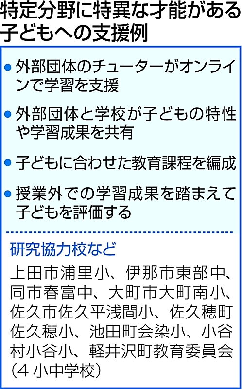 長野県教委が“特定分野に特異な才能ある子ども”の支援強化へ 民間と