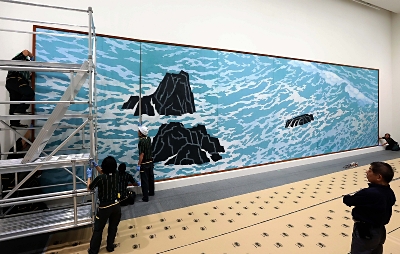日本画家・東山魁夷さんの大作下絵、長野県立美術館で展示 57年ぶりに