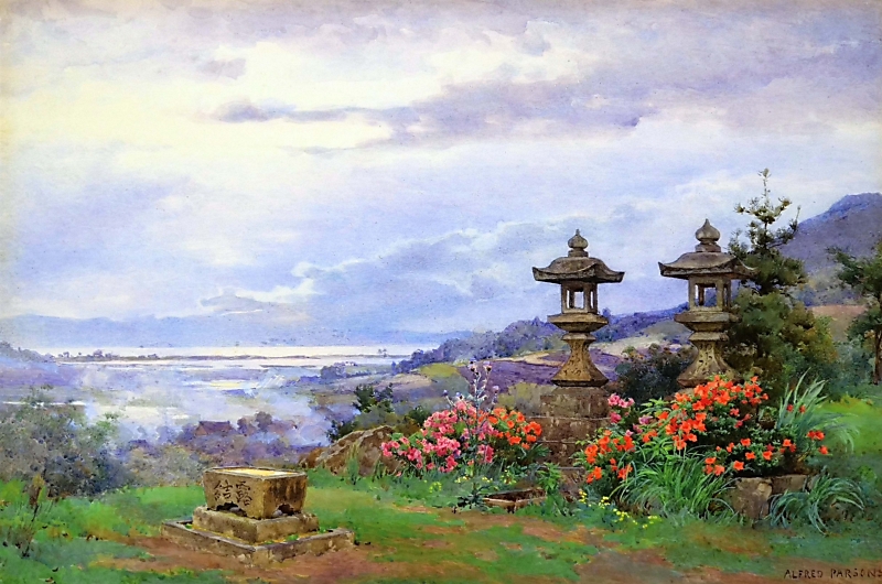 不透明水彩の技法、日本人画家に衝撃 長野県など全国を巡り花の咲く