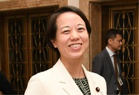 衆院本会議を終えた藤田さん＝5日、東京都千代田区の国会議事堂