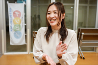 3月に開校した「アソビノ」勝どき校で話す沓掛さん＝4月21日、東京都中央区