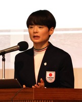 オリンピックの経験を話す山田さん