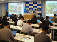 県内のスタートアップ企業が事業内容や展望をPRした「東京信州経済人の会」の第2回会合