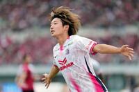 　岡山―C大阪　前半、先制ゴールを決め駆け出すC大阪・横山＝JFEス