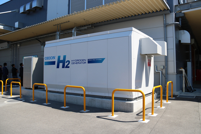 水素発生装置、産業向けに市場投入へ オリオン機械、企業や自治体の