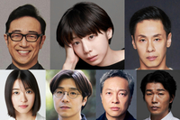 （写真左上から時計回りで）角田晃広さん、夏帆さん、大倉孝二さん、高橋努さん、音尾琢真さん、田村健太郎さん、鳴海唯さん