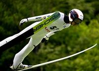 大倉山サマージャンプ大会に出場した山本涼太＝1日、大倉山
