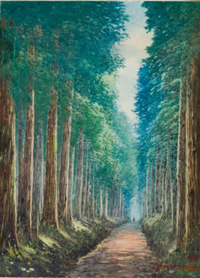 丸山晩霞　水彩画 約30cm x 40cm 木製フレーム 丸山晩霞 水彩画 約30cm x 40cm 木製フレーム 丸山晩霞 水彩画 約30cm