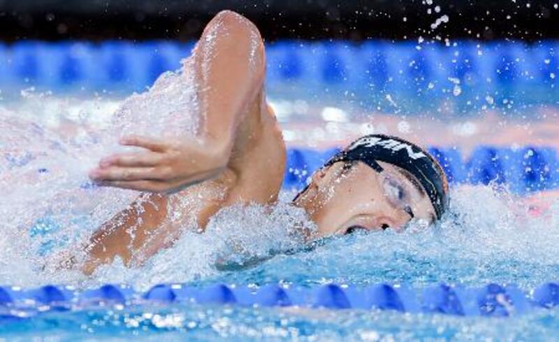 (非売品) 水泳 競泳 日本代表 支給品 短パン 男子200背で17歳の小島優勝 パンパシ水泳、男子リレー3位｜信濃毎日