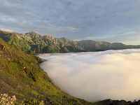 雲海と白馬三山。これ以上ないタイミングだった