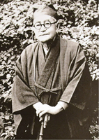 湯田中を訪れた荻原井泉水（湯本五郎治さん蔵）