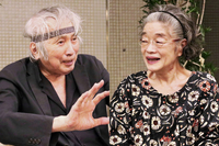 「無言館」館主の窪島誠一郎さん（写真左）とバイオリニスト天満敦子さん