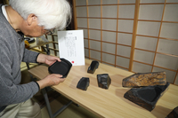 「大祝の日常展」で展示する龍渓硯