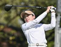 　調整する西村優菜＝マスターズGC
